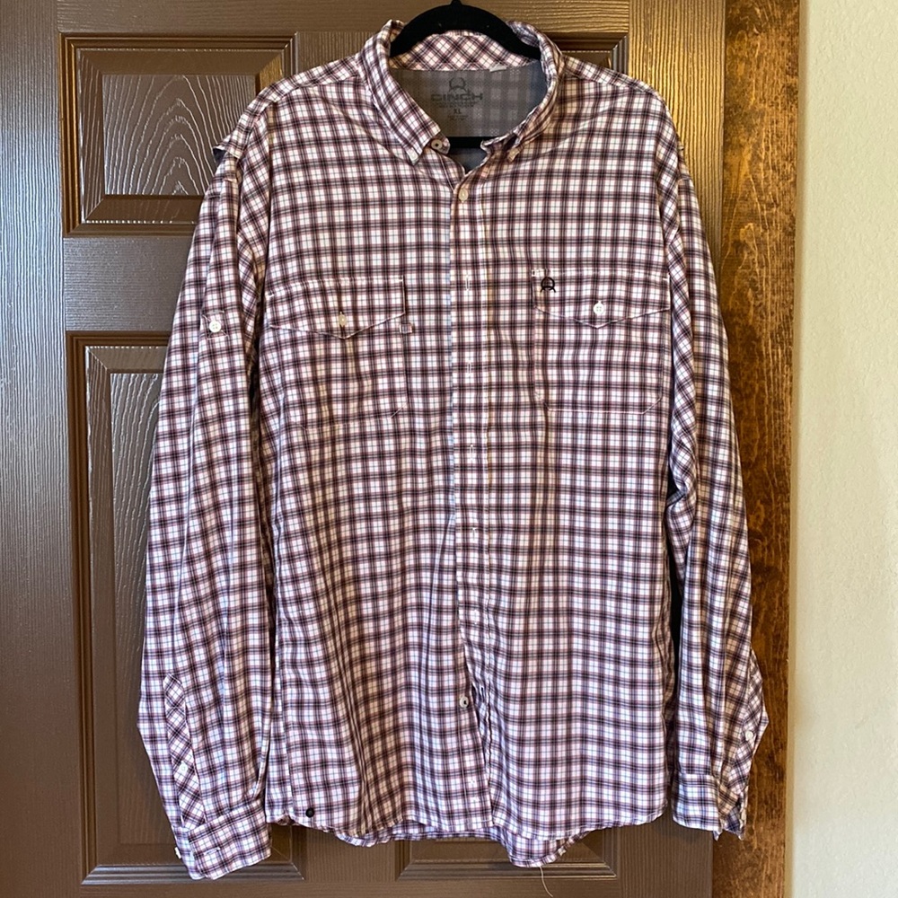 Mens Cinch long sleeve fishing shirt size XL